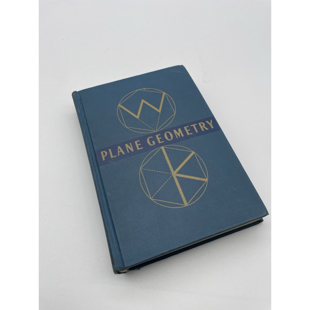 Vintage Math Textbook Plane Geometry 1943 Welchons Hardcover Ginn & Co‎